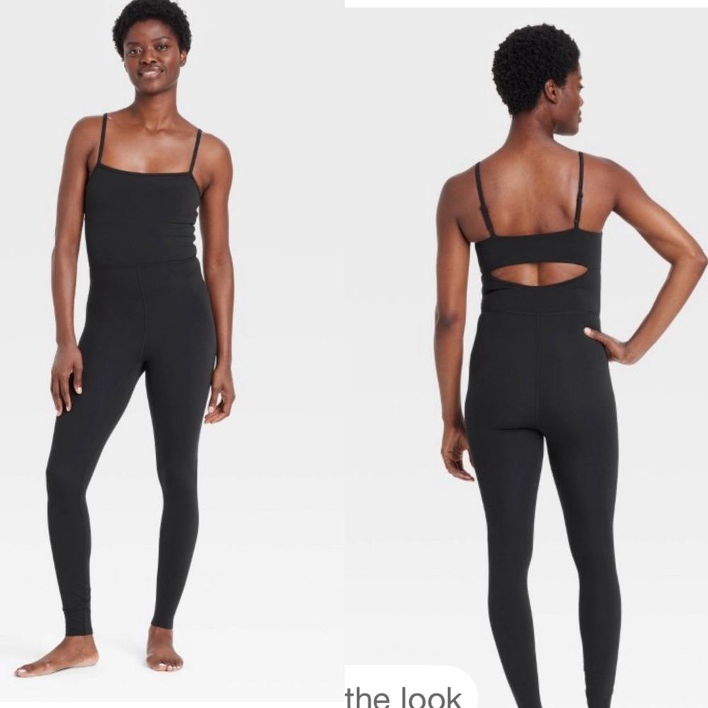 All in Motion Black Spaghetti Strap Jumpsuit